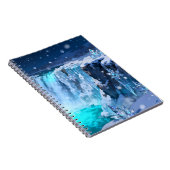 Eiswasserfall Spiralblock Notizblock (Rechte Seite)