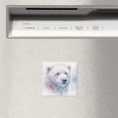 Eiswasserfarben-Magnet mit Eisbär im Winter Magnet (In Situ (Geschirrspüler))