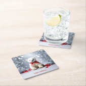 Eisweihnachtsfeiertag Papieruntersetzer Rechteckiger Pappuntersetzer (Vor Ort)