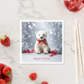 Eisweihnachtsfeiertagsserviette Serviette (Beispiel)