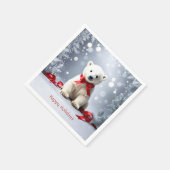 Eisweihnachtsfeiertagsserviette Serviette (Ecke)