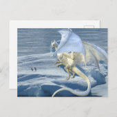 Eisweiße Drachenschnee Winterpinguine Postkarte (Vorne/Hinten)