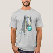 Eisweißer Winterdrache mit Sphere T-Shirt (Vorderseite)