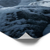 Eiswolf Gefrorene boreale Wildnis Poster (Ecke)