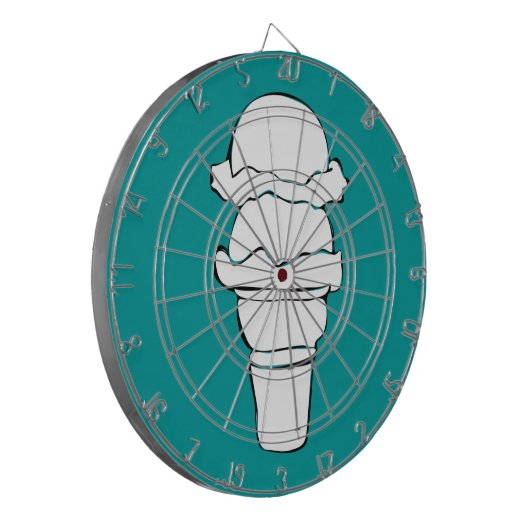 Eiswürfel Dartscheibe (Vorderseite Links)