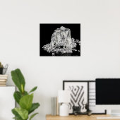 Eiswürfel in Diamanten schmelzen Poster (Heimbüro)