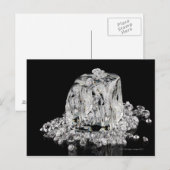 Eiswürfel in Diamanten schmelzen Postkarte (Vorne/Hinten)