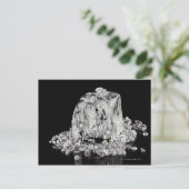 Eiswürfel in Diamanten schmelzen Postkarte (Stehend Vorderseite)