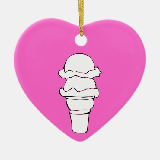 Eiswürfel Keramik Ornament (Vorne)