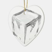 Eiswürfel Keramik Ornament (Links)