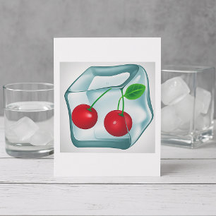 Eiswürfel Kirscheinladungen Einladung