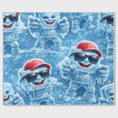 Eiswürfel-Mann Premium-Geschenkpapier Geschenkpapier (Flach)