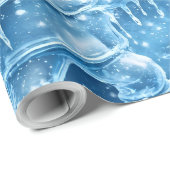 Eiswürfel-Mann Premium-Geschenkpapier Geschenkpapier (Rolleneckpunkt)