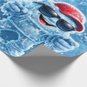 Eiswürfel-Mann Premium-Geschenkpapier Geschenkpapier (Ecke)