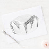 Eiswürfel Ovaler Aufkleber (Umschlag)