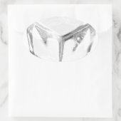 Eiswürfel Ovaler Aufkleber (Tasche)