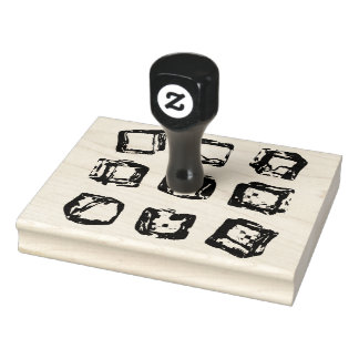 Eiswürfel Vektordesign Gummistempel