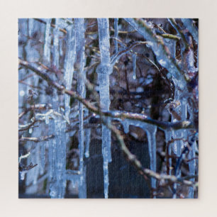 Eiszapfen an Zweigen Puzzle