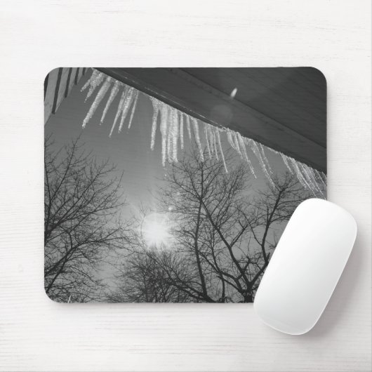 Eiszapfen auf Dach und Sonne Mousepad (Mit Mouse)