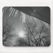 Eiszapfen auf Dach und Sonne Mousepad (Vorne)