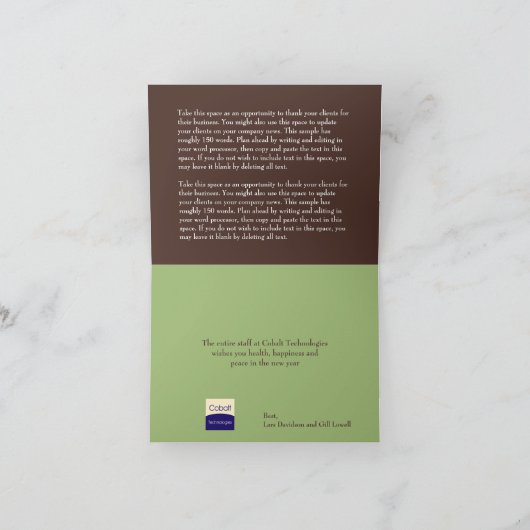 Eiszapfen Browns schickes Feiertagskarte (Innenseite)