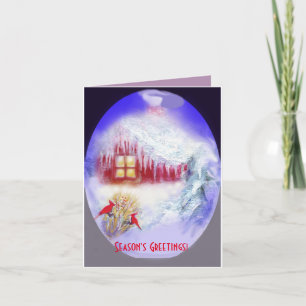 Eiszapfen und Schnee-Weihnachtsanmerkungskarte Feiertagskarte