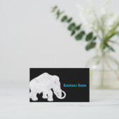 Eiszeit-blaues Kristallmammut Visitenkarte (Stehend Vorderseite)