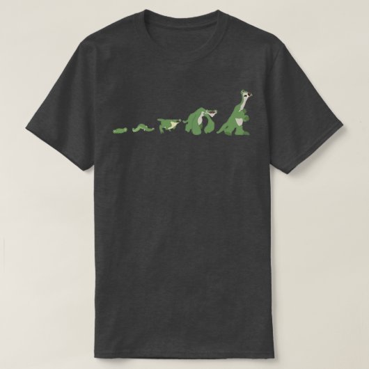 Eiszeit Die schlanke Evolution in Farbe schlucken T-Shirt (Design vorne)