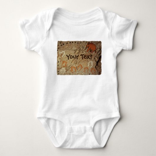 Eiszeit Höhle Kunst Baby Strampler (Vorderseite)