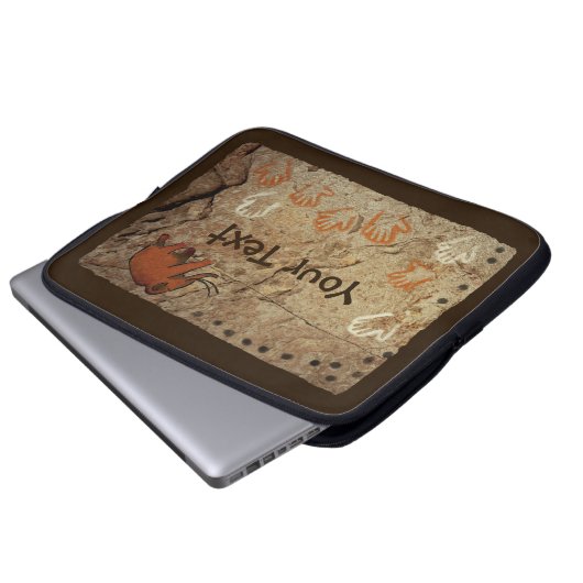 Eiszeit Höhle Kunst Laptopschutzhülle (Vorne Knopf)