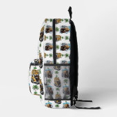 Eiszeit Mammoth Saberzahnzahn Tiger Muster Design Bedruckter Rucksack (Rechts)