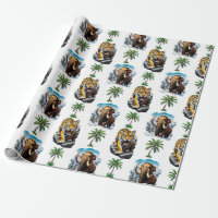 Eiszeit Mammoth Saberzahnzahn Tiger Muster Design