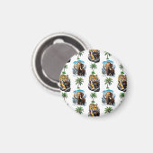Eiszeit Mammoth Saberzahnzahn Tiger Muster Design Magnet (Vorderseite/Rückseite)
