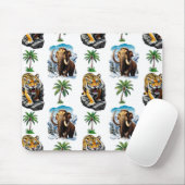 Eiszeit Mammoth Saberzahnzahn Tiger Muster Design Mousepad (Mit Mouse)