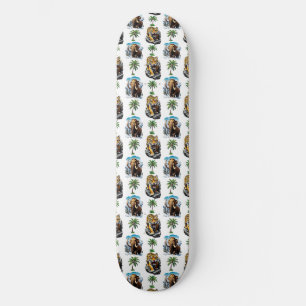 Eiszeit Mammoth Saberzahnzahn Tiger Muster Design Skateboard