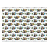 Eiszeit Mammoth Saberzahnzahn Tiger Muster Design Tischdecke (Vorderseite (Horizontal))