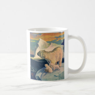 Eiszeitliche Eisbären auf Eisberg, Wilde Arktis-Ti Kaffeetasse