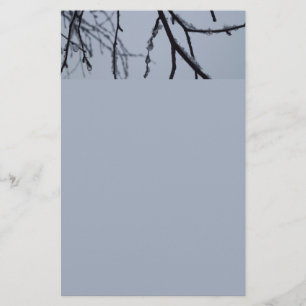 Eiszweige Winternaturfotografie Briefpapier