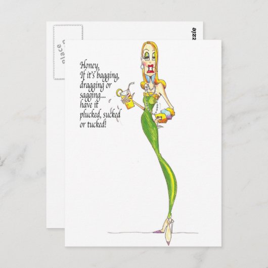 Eitelkeit Mädchen Spaß Postkarte (Vorne/Hinten)