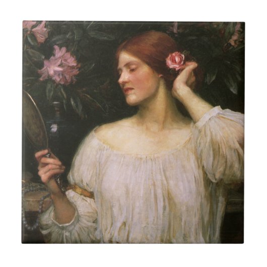 Eitelkeit von John William Waterhouse Fliese (Vorderseite)
