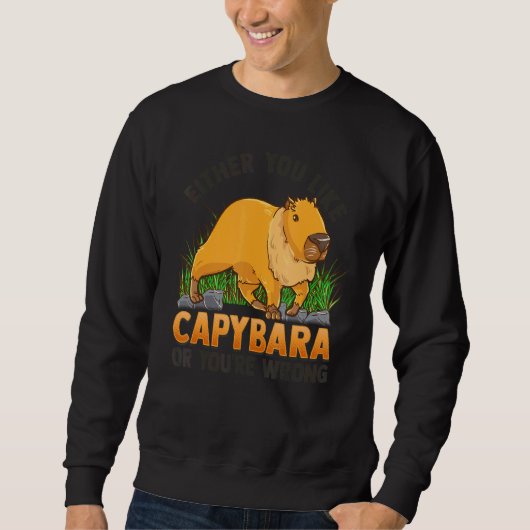 Either You Like Capybara or You are Wrong   Capyba Sweatshirt (Vorderseite)