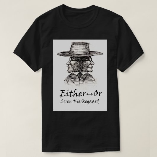 EitherOr Kierkegaard Book Cover T-Shirt (Design vorne)