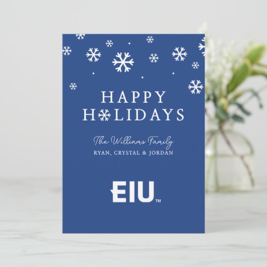EIU-Blockbuchstabe Feiertagskarte (Stehend Vorderseite)