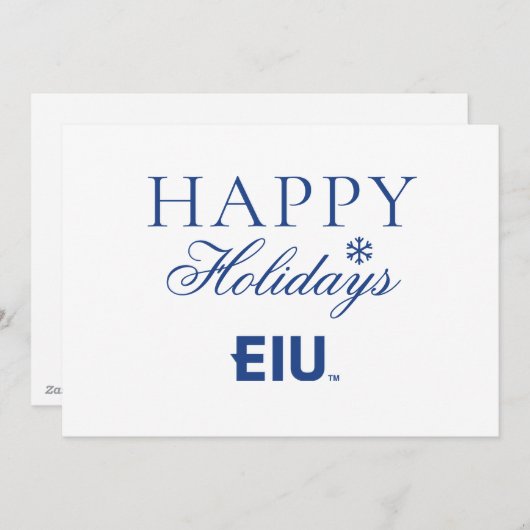 EIU-Blockbuchstabe Feiertagskarte (Vorne/Hinten)