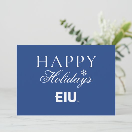 EIU-Blockbuchstabe Feiertagskarte (Stehend Vorderseite)