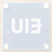 EIU-Blockbuchstabe Glasuntersetzer (Rückseite)