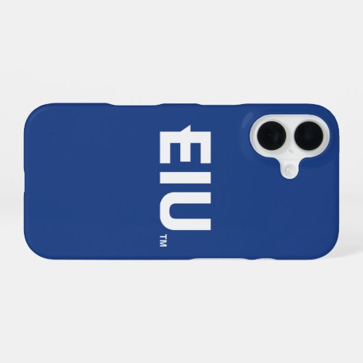 EIU-Blockbuchstabe iPhone 16 Hülle (Rückseite (Horizontal))