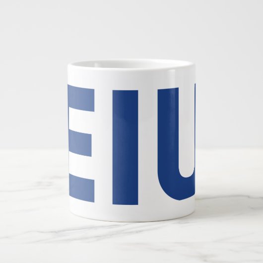 EIU-Blockbuchstabe Jumbo-Tasse (Vorderseite)