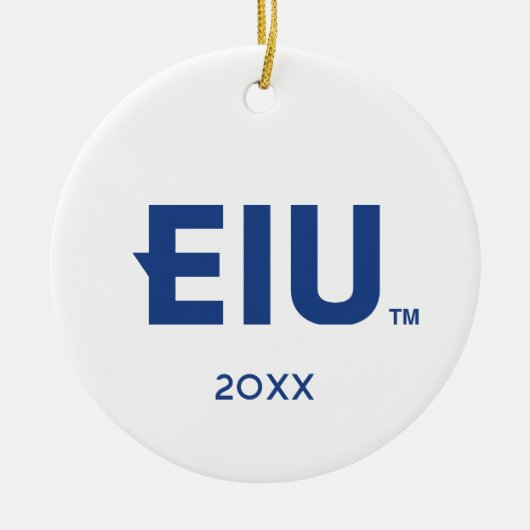 EIU-Blockbuchstabe Keramik Ornament (Vorne)