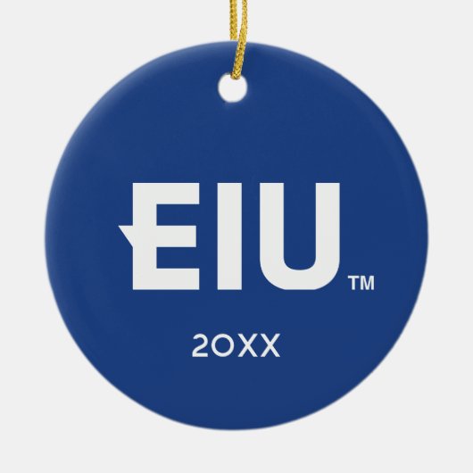 EIU-Blockbuchstabe Keramik Ornament (Vorne)